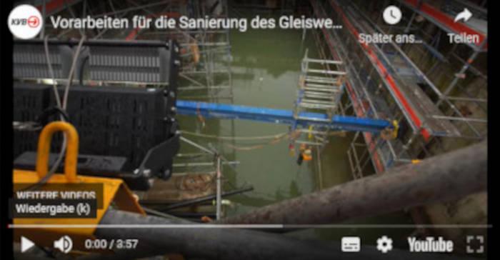Link zur Youtube Seite zum Film Vorarbeiten fr die Sanierung des Gleiswechsels
