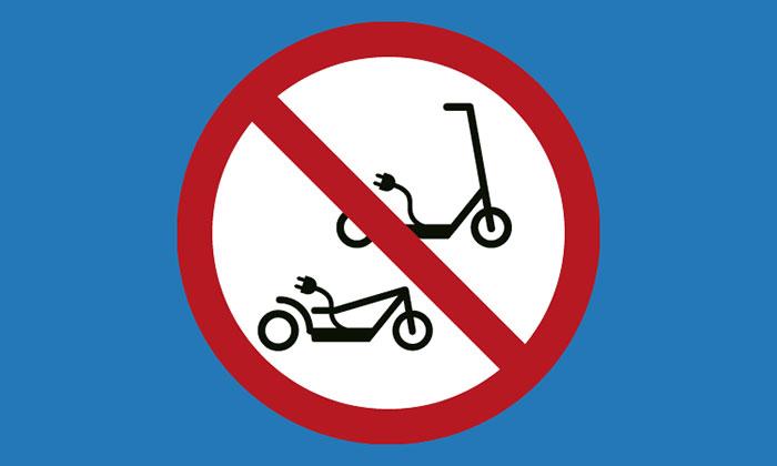 Logo: keine Mitnahme von E-Tretrollern erlaubt