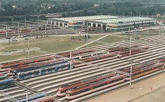 Luftbild des Stadtbahn_betriebshofs Merheim
